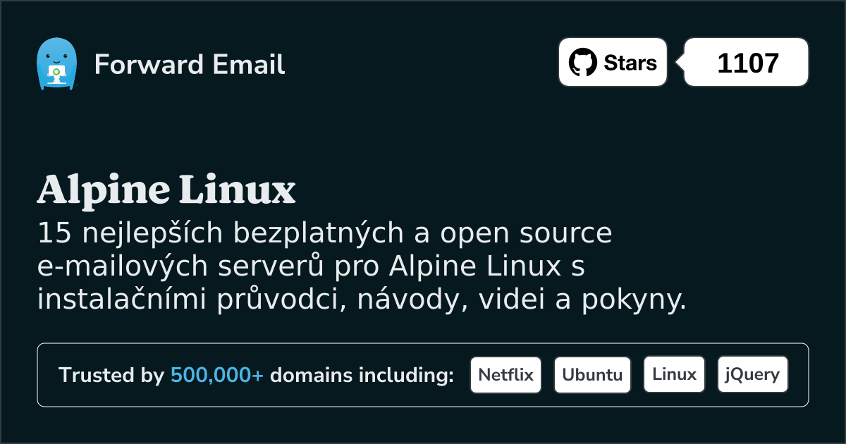 15 nejlepších open source e-mailových serverů pro Alpine Linux v 2025