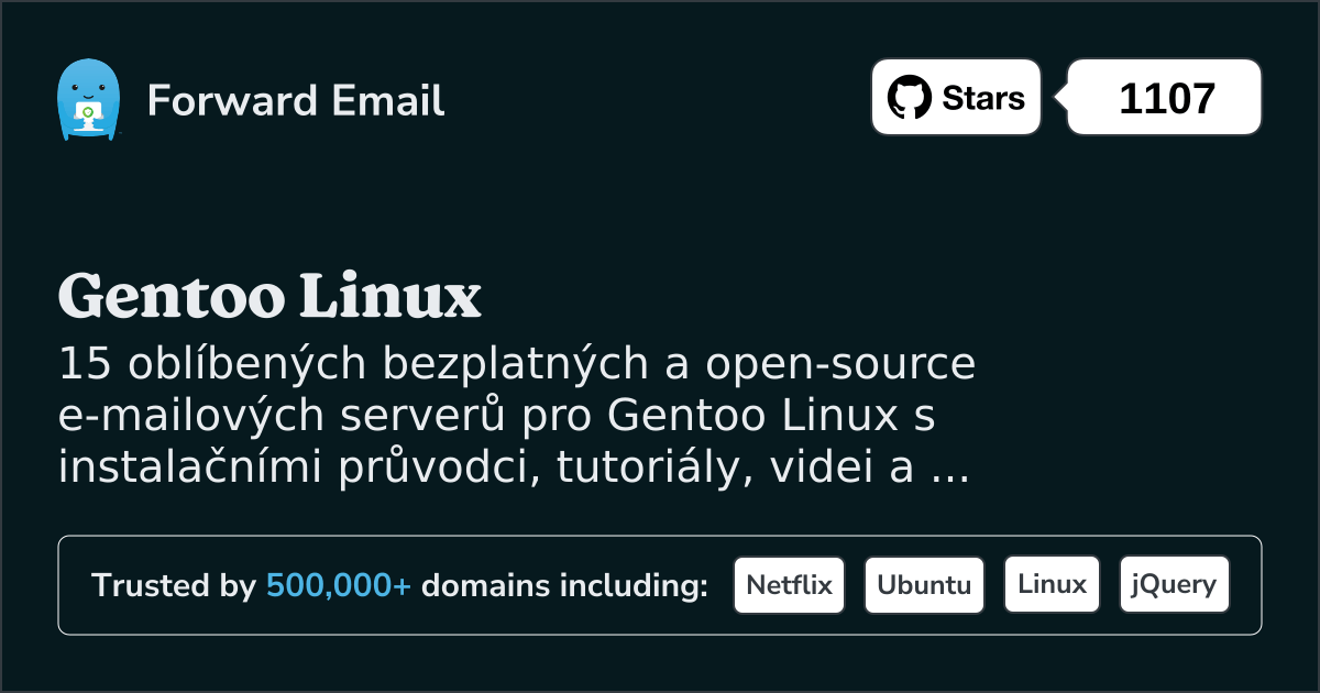 15 oblíbených open source emailových serverů pro Gentoo Linux v 2025