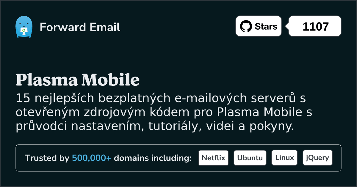15 nejlepších open source e-mailových serverů pro Plasma Mobile v 2025