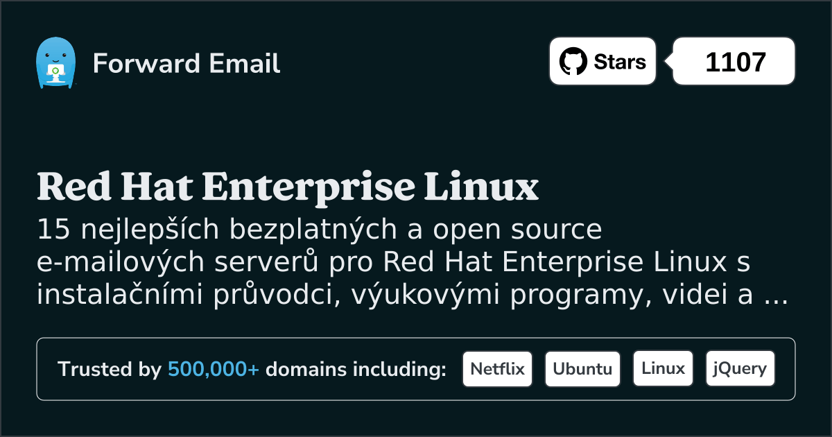 15 nejlepších open source e-mailových serverů pro Red Hat Enterprise Linux v 2025