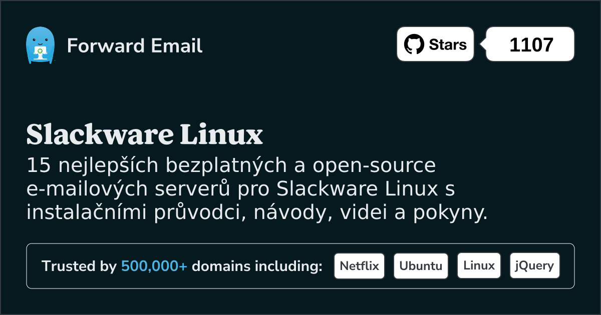 15 nejlepších open source e-mailových serverů pro Slackware Linux v 2025