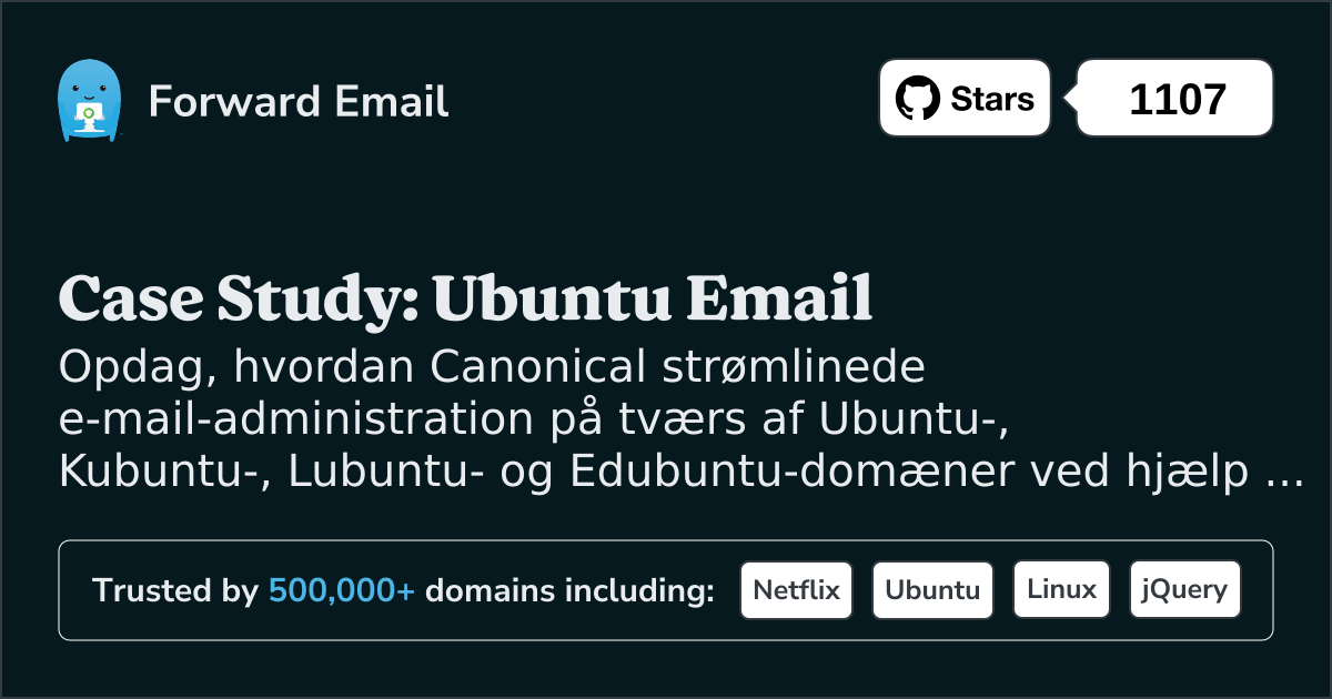 Casestudie: Hvordan Ubuntu driver e-mail-styring med Forward Emails Open-Source Enterprise Solution