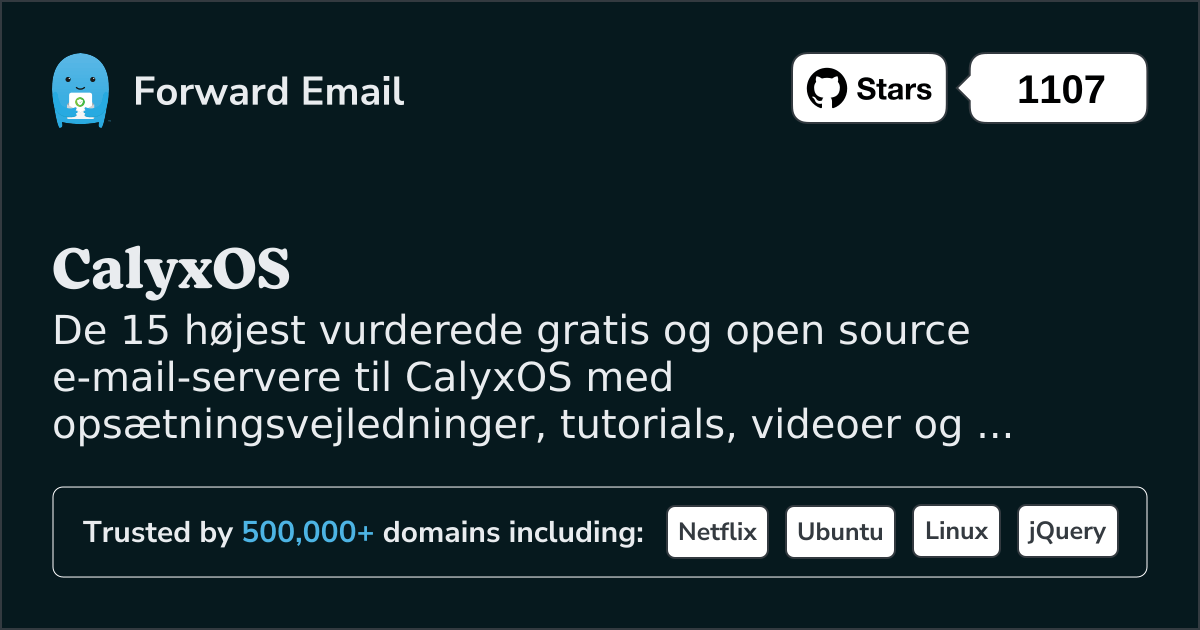 15 højest vurderede Open Source e-mail-servere til CalyxOS i 2025