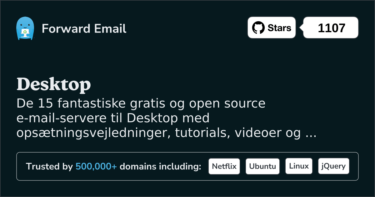 15 fantastiske Open Source e-mail-servere til Desktop i 2025