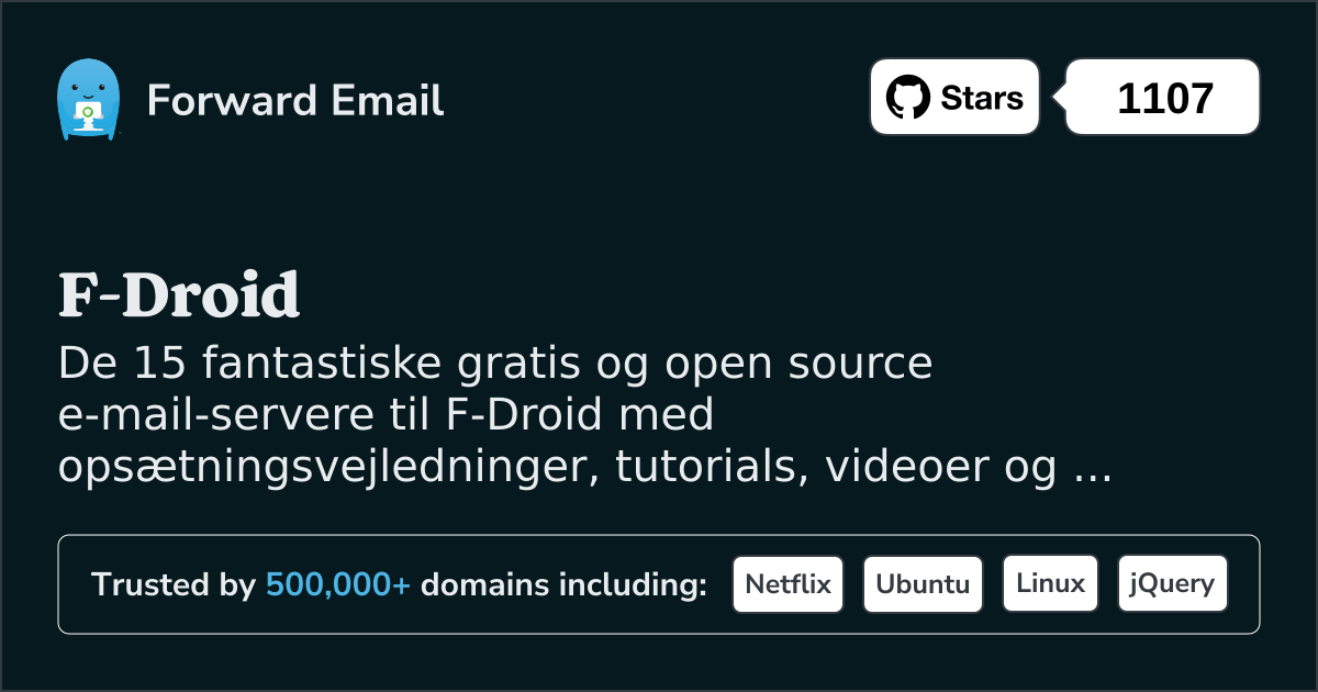 15 fantastiske Open Source e-mail-servere til F-Droid i 2025