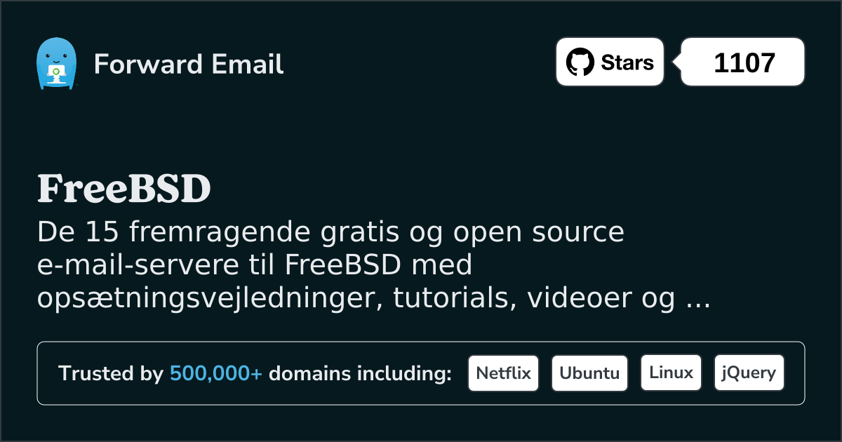 15 fremragende Open Source e-mail-servere til FreeBSD i 2025