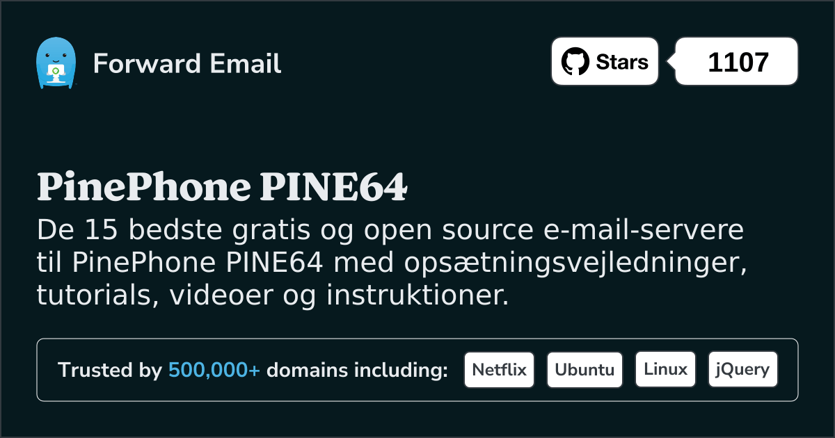 15 Top Open Source e-mail-servere til PinePhone PINE64 i 2025