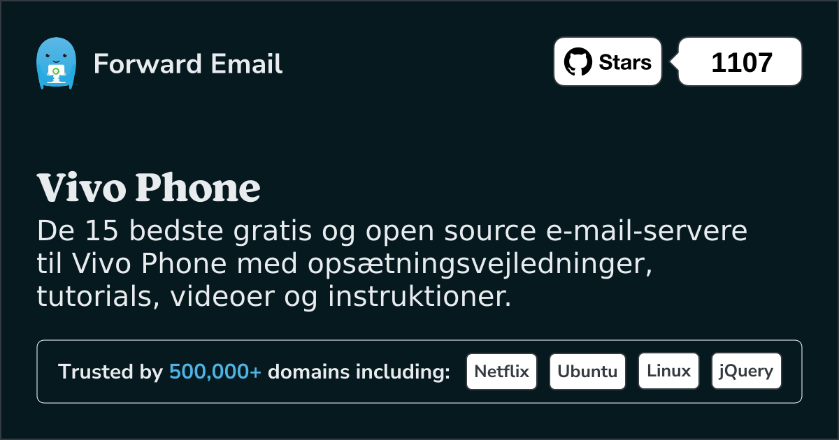 15 Top Open Source e-mail-servere til Vivo Phone i 2025