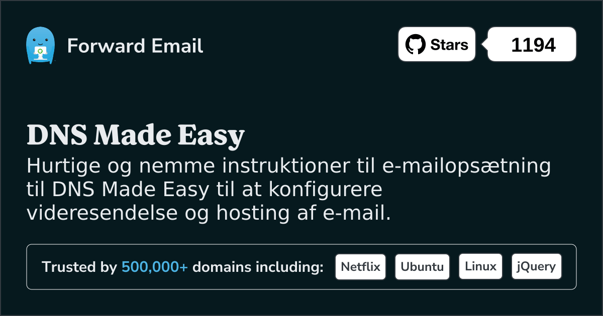 Sådan konfigurerer du e-mail med DNS Made Easy