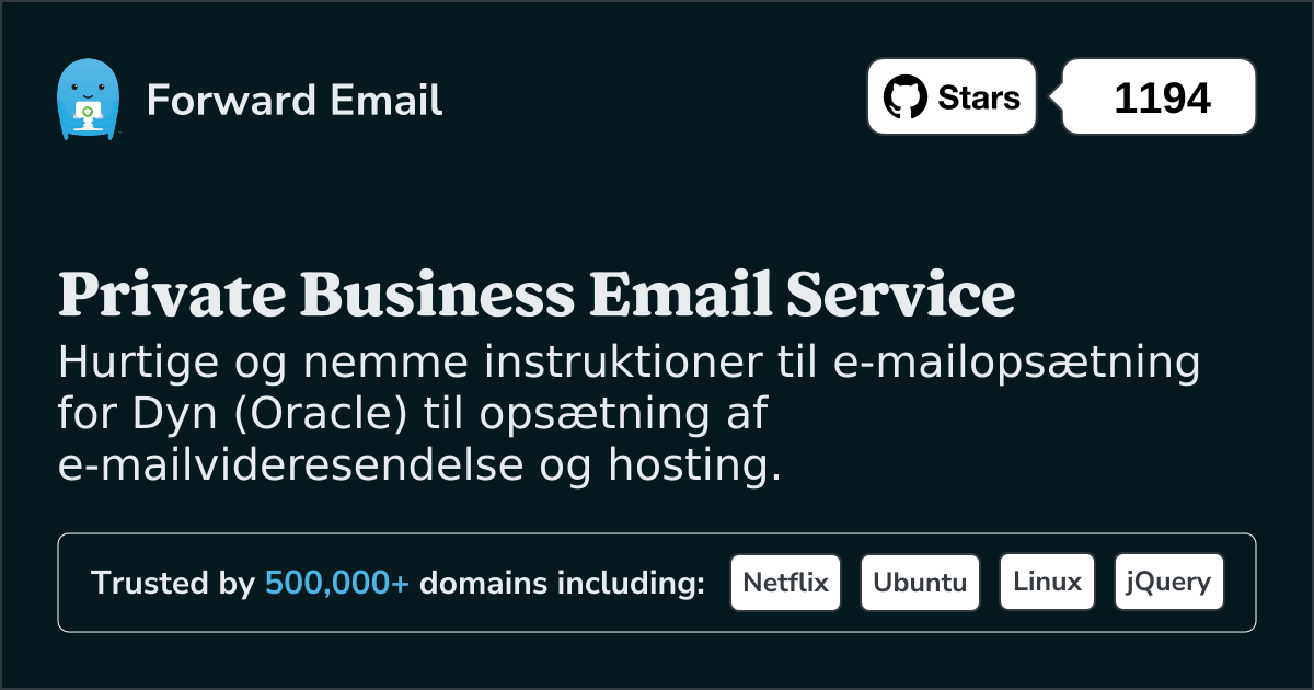 Sådan konfigurerer du e-mail med Dyn (Oracle)