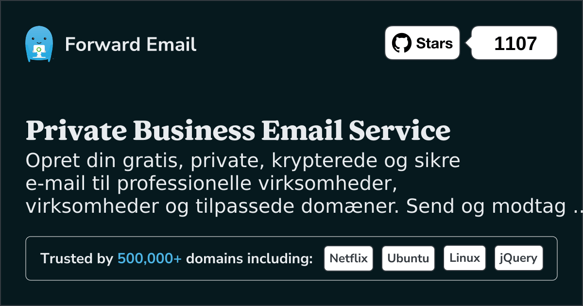 Privat virksomheds-e-mail til brugerdefinerede domæner
