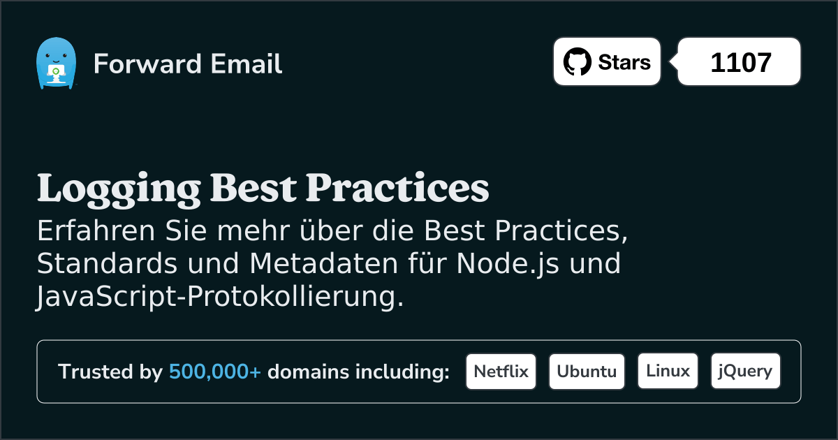 Best Practices für die Node.js-Protokollierung