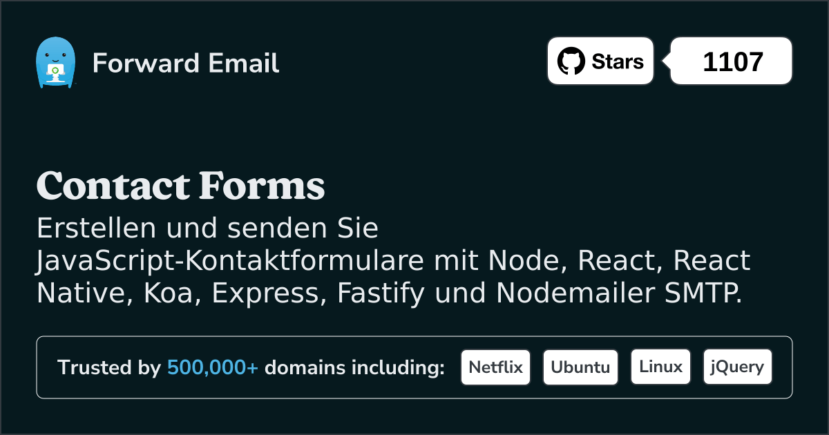 JavaScript-Kontaktformulare Node.js