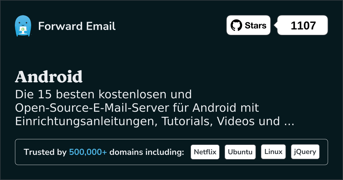 Die 15 besten Open-Source-E-Mail-Server für Android im 2025