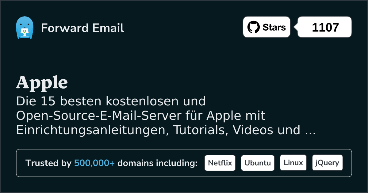 Die 15 besten Open-Source-E-Mail-Server für Apple im 2025