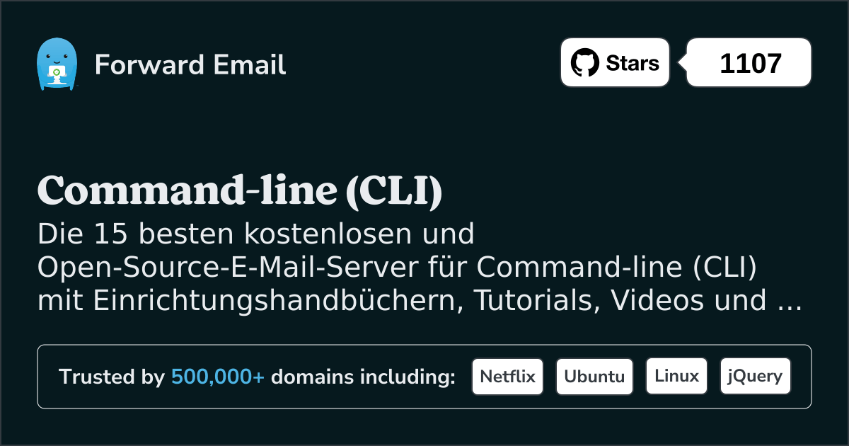 Die 15 besten Open-Source-E-Mail-Server für Command-line (CLI) im 2025