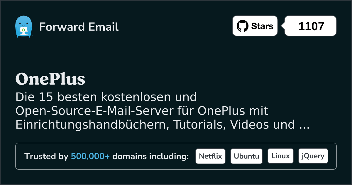 Die 15 besten Open-Source-E-Mail-Server für OnePlus im 2025