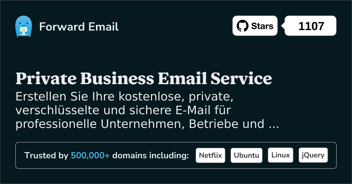 Private geschäftliche E-Mail für benutzerdefinierte Domains