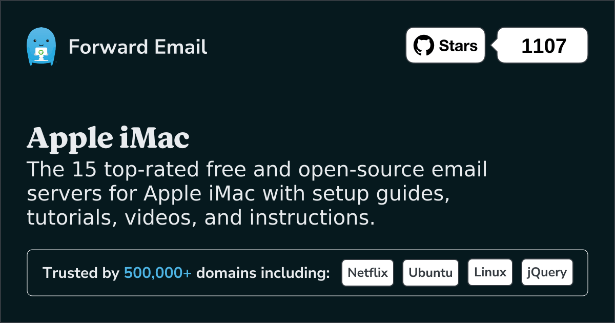 15 Top-Rated Open Source Email Servers for Apple iMac in 2025