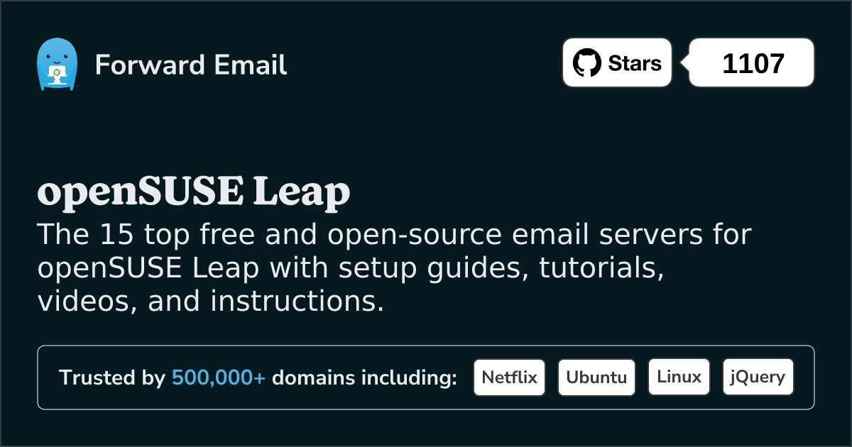 15 Top Open Source Email Servers for openSUSE Leap in 2025