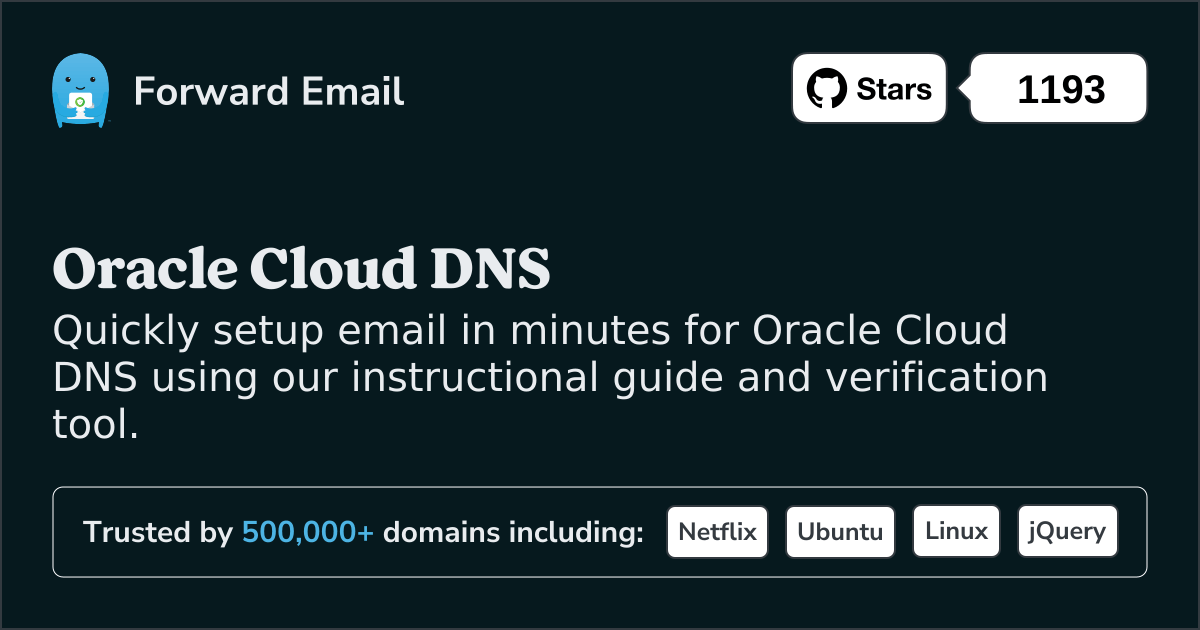 How to Setup Email with Oracle Cloud DNS