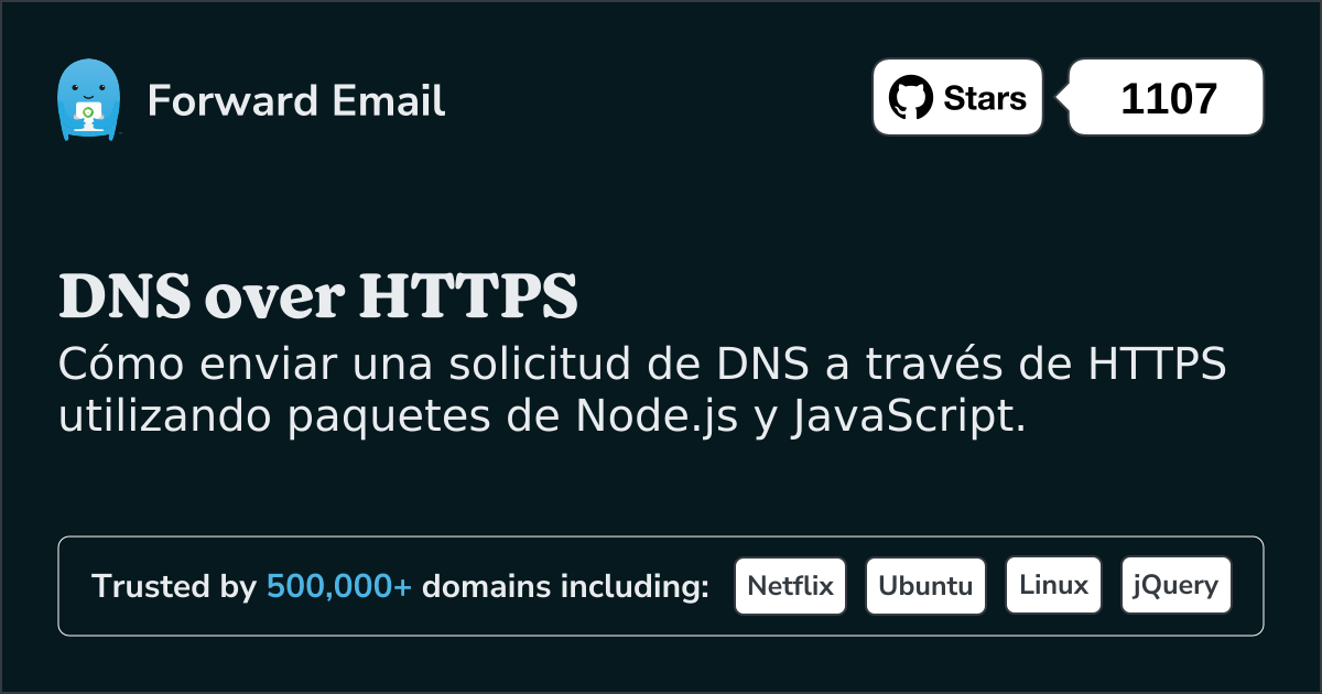 DNS de Node.js sobre HTTPS