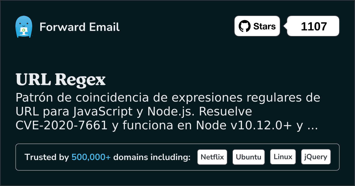 URL Regex JavaScript y Node.js