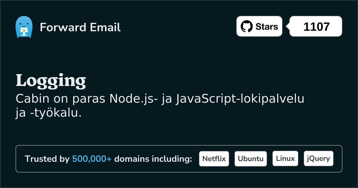 Node.js-lokipalvelu