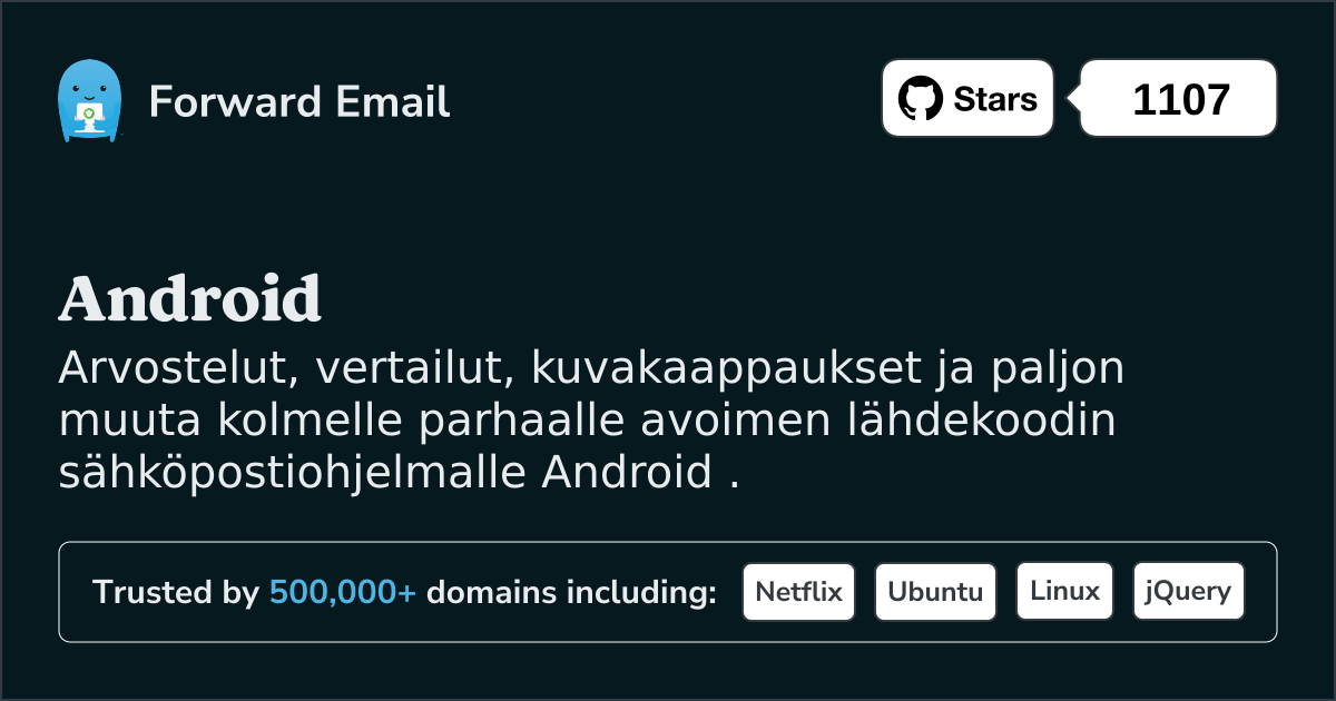 3 suosituinta avoimen lähdekoodin sähköpostiohjelmaa Android vuonna 2025