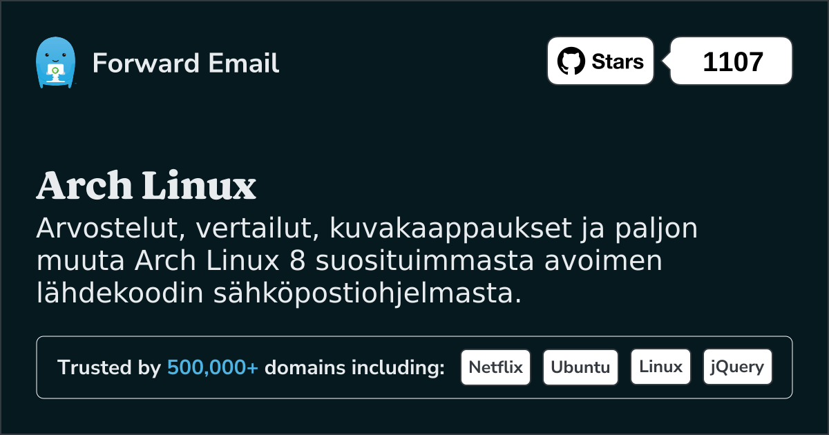 8 suosituinta avoimen lähdekoodin sähköpostiohjelmaa Arch Linux vuonna 2025