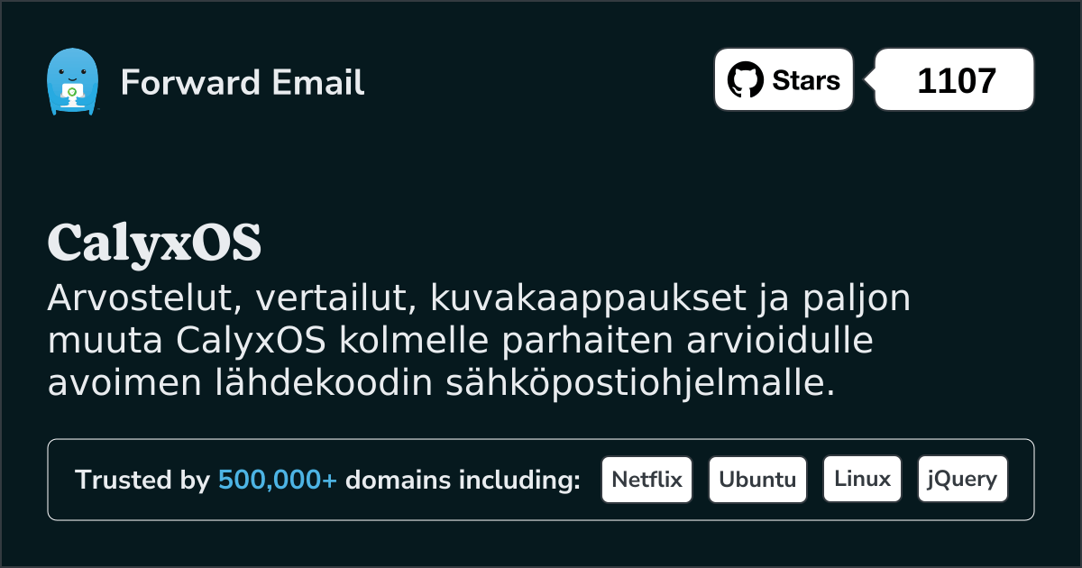 Kolme parhaiten arvioitua avoimen lähdekoodin sähköpostiohjelmaa CalyxOS vuonna 2025