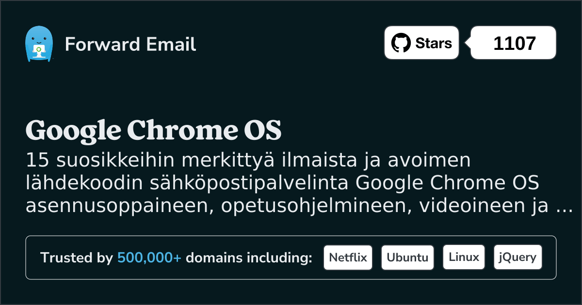 15 suosikki avoimen lähdekoodin sähköpostipalvelinta Google Chrome OS vuonna 2025