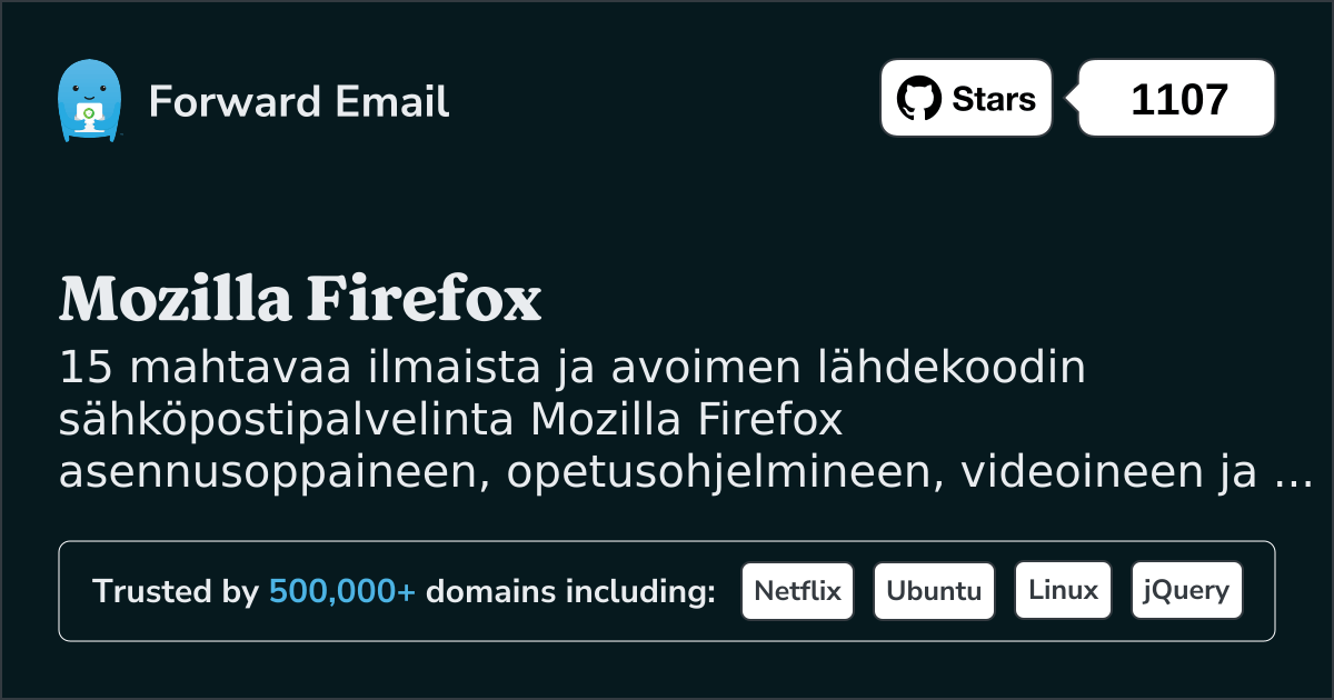 15 mahtavaa avoimen lähdekoodin sähköpostipalvelinta Mozilla Firefox vuonna 2025
