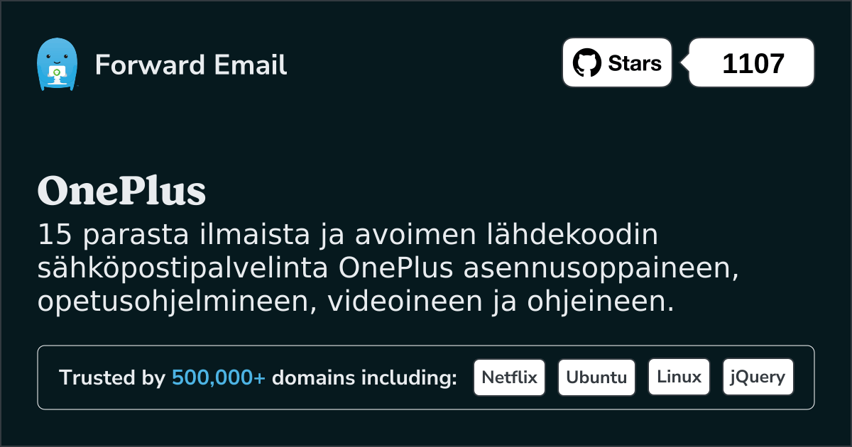 15 parasta avoimen lähdekoodin sähköpostipalvelinta OnePlus vuonna 2025