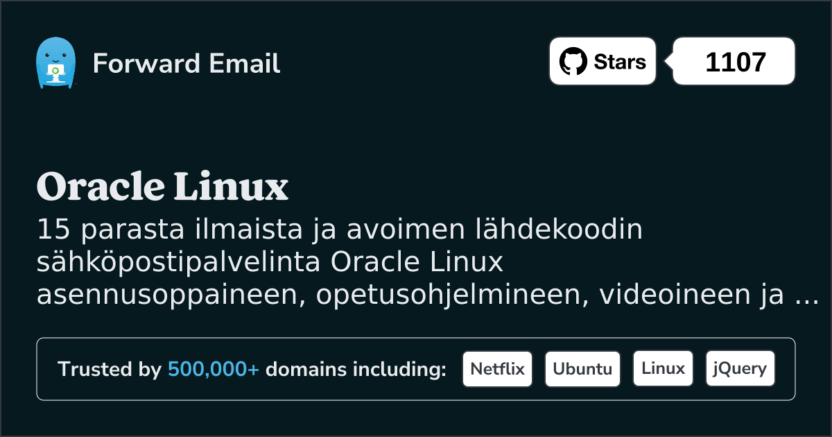 15 suosituinta avoimen lähdekoodin sähköpostipalvelinta Oracle Linux vuonna 2025