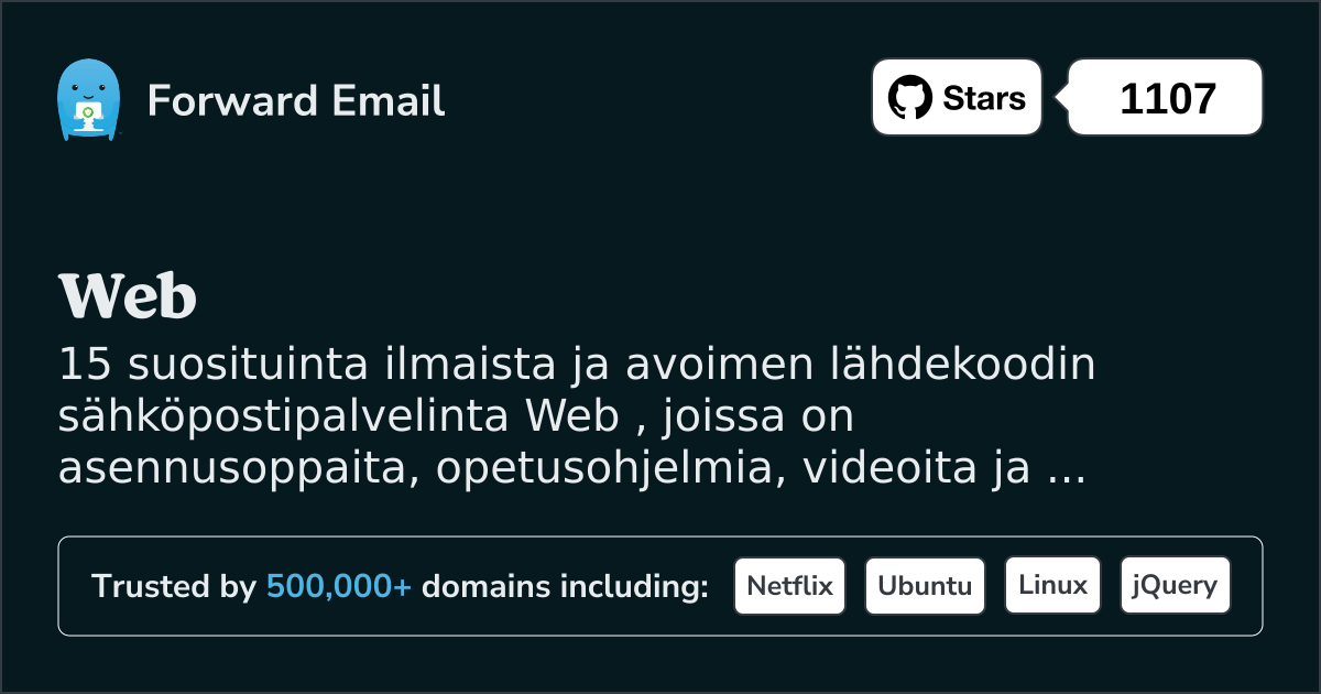 15 suosituinta avoimen lähdekoodin sähköpostipalvelinta Web vuonna 2025