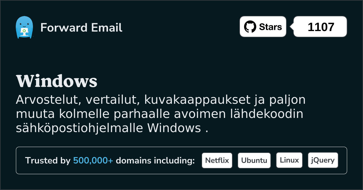 3 suosituinta avoimen lähdekoodin sähköpostiohjelmaa Windows vuonna 2025