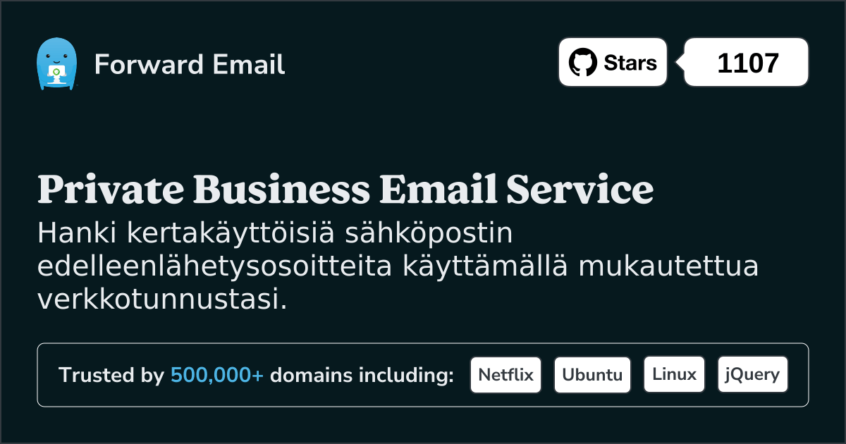 Mukautettujen verkkotunnusten kertakäyttöiset sähköpostiosoitteet