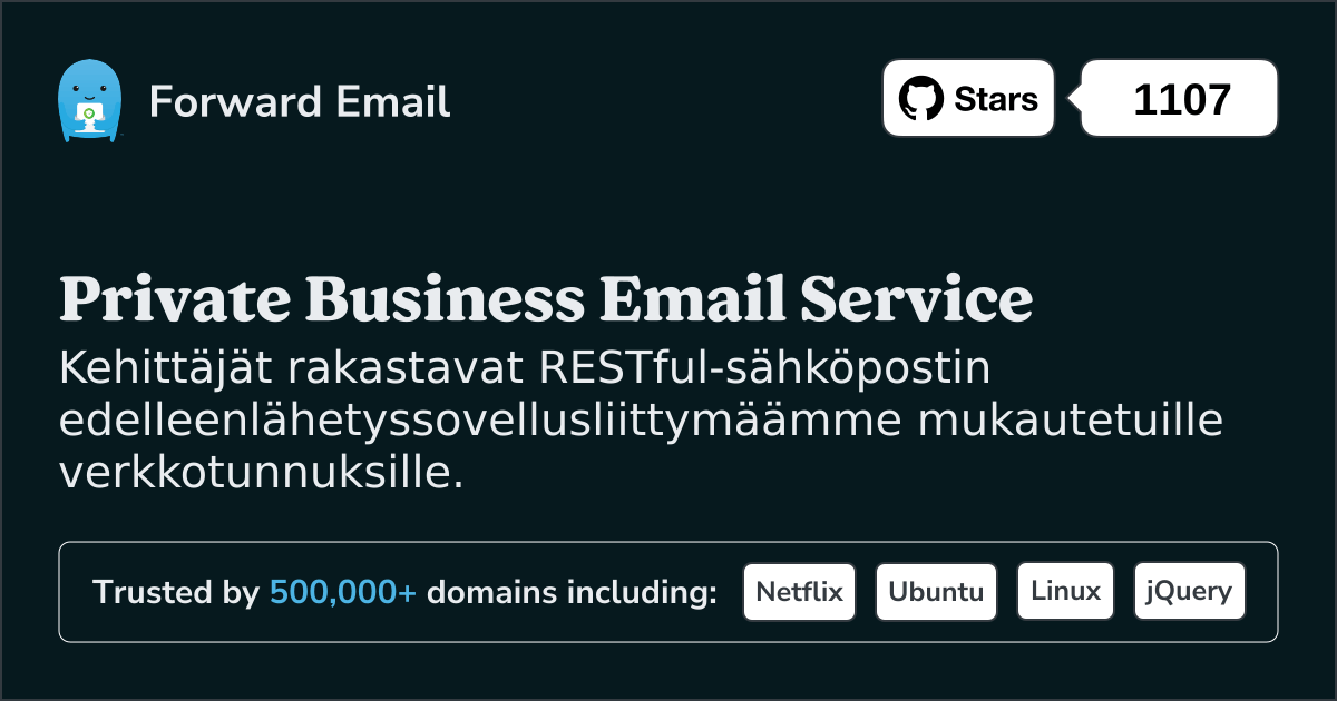 Kehittäjän sähköpostisovellusliittymä mukautettuja verkkotunnuksia ja Webhookeja varten