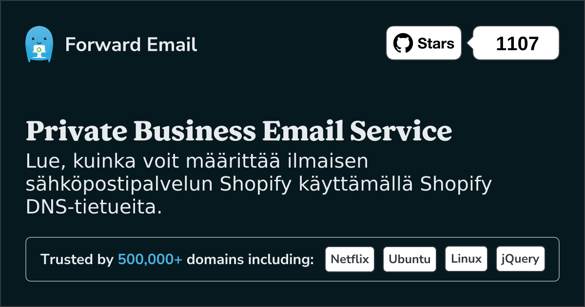 Sähköpostin määrittäminen Shopify :lla