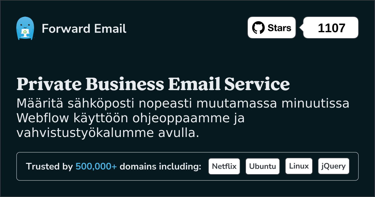 Sähköpostin määrittäminen Webflow :lla