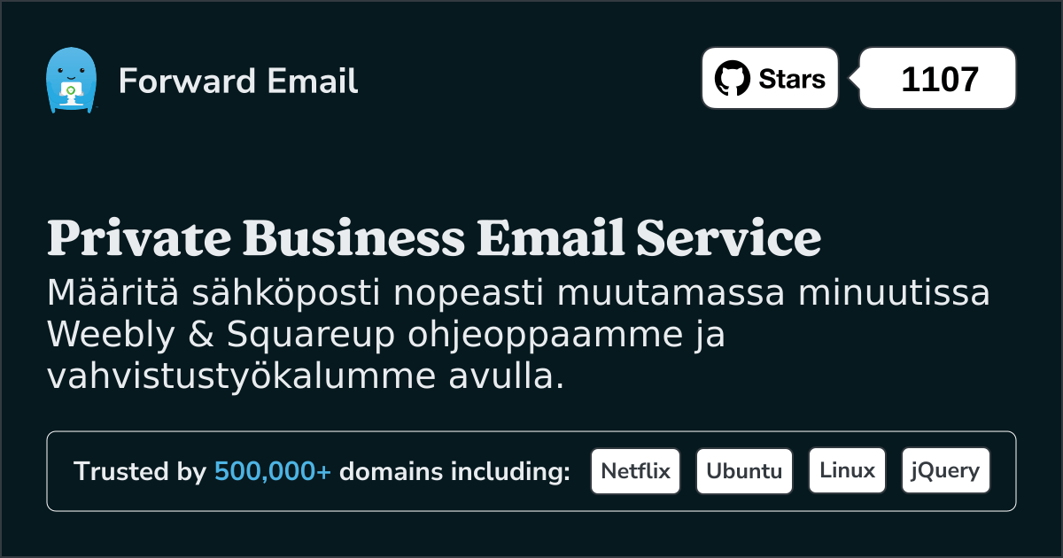 Sähköpostin määrittäminen Weebly & Squareup :lla