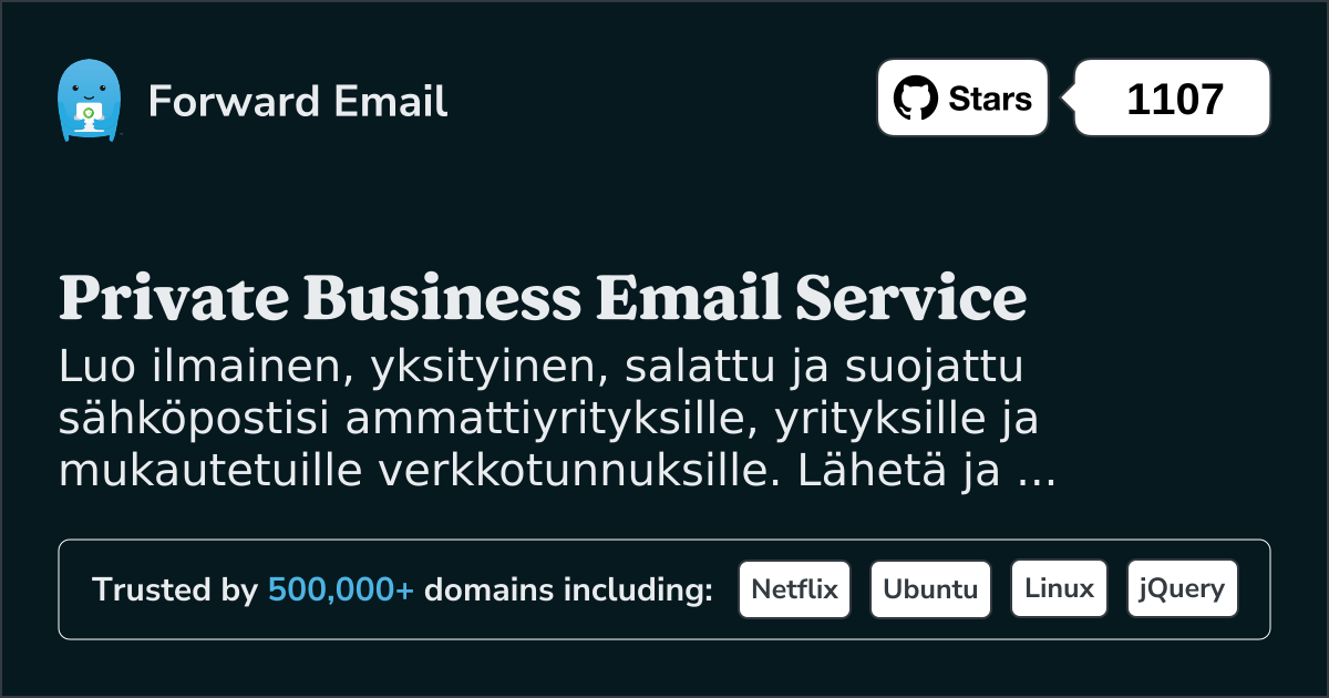 Yksityinen yrityssähköposti mukautetuille verkkotunnuksille
