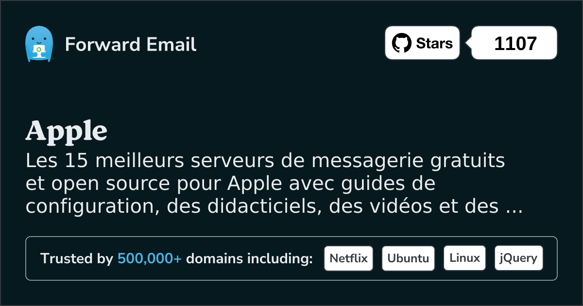 15 meilleurs serveurs de messagerie open source pour Apple en 2025