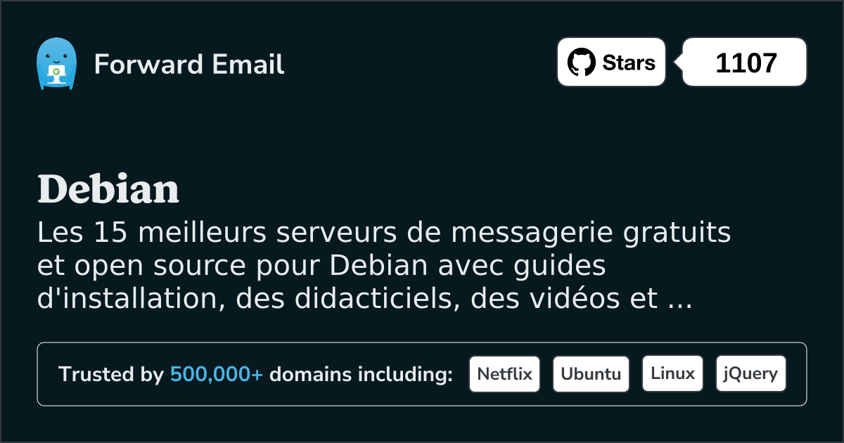 Les 15 meilleurs serveurs de messagerie Open Source pour Debian en 2025