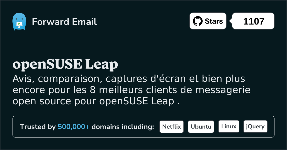 Les 8 meilleurs clients de messagerie Open Source pour openSUSE Leap en 2025