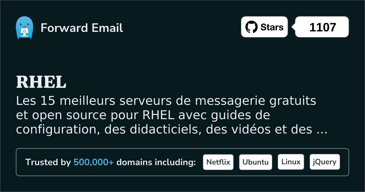 15 meilleurs serveurs de messagerie Open Source pour RHEL en 2025
