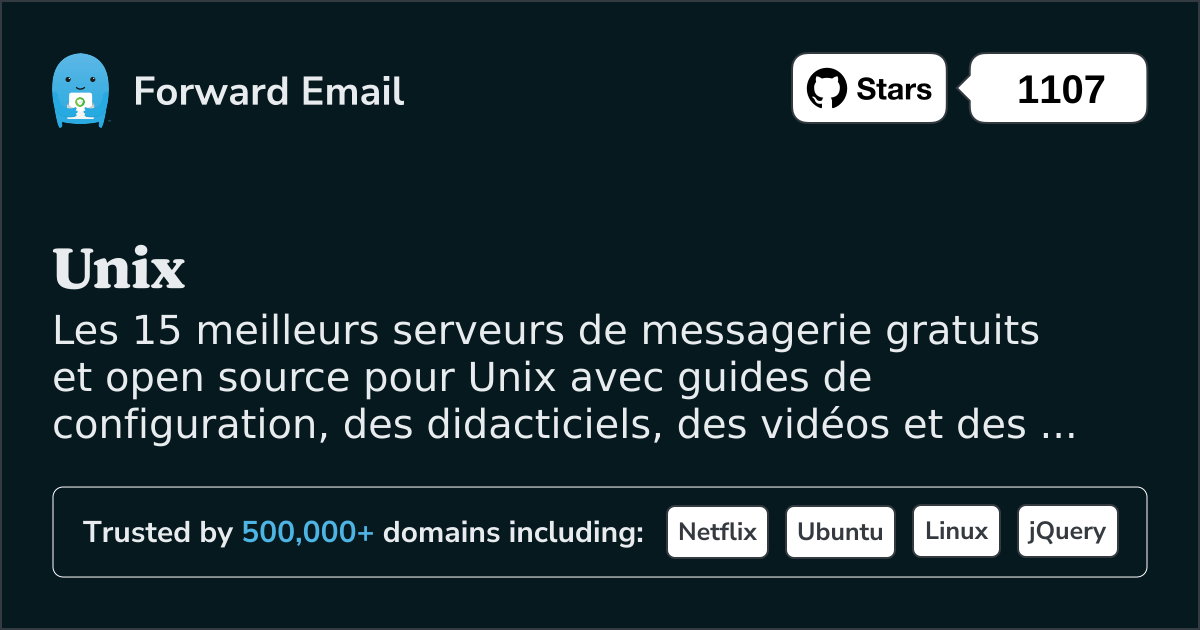 15 meilleurs serveurs de messagerie Open Source pour Unix en 2025