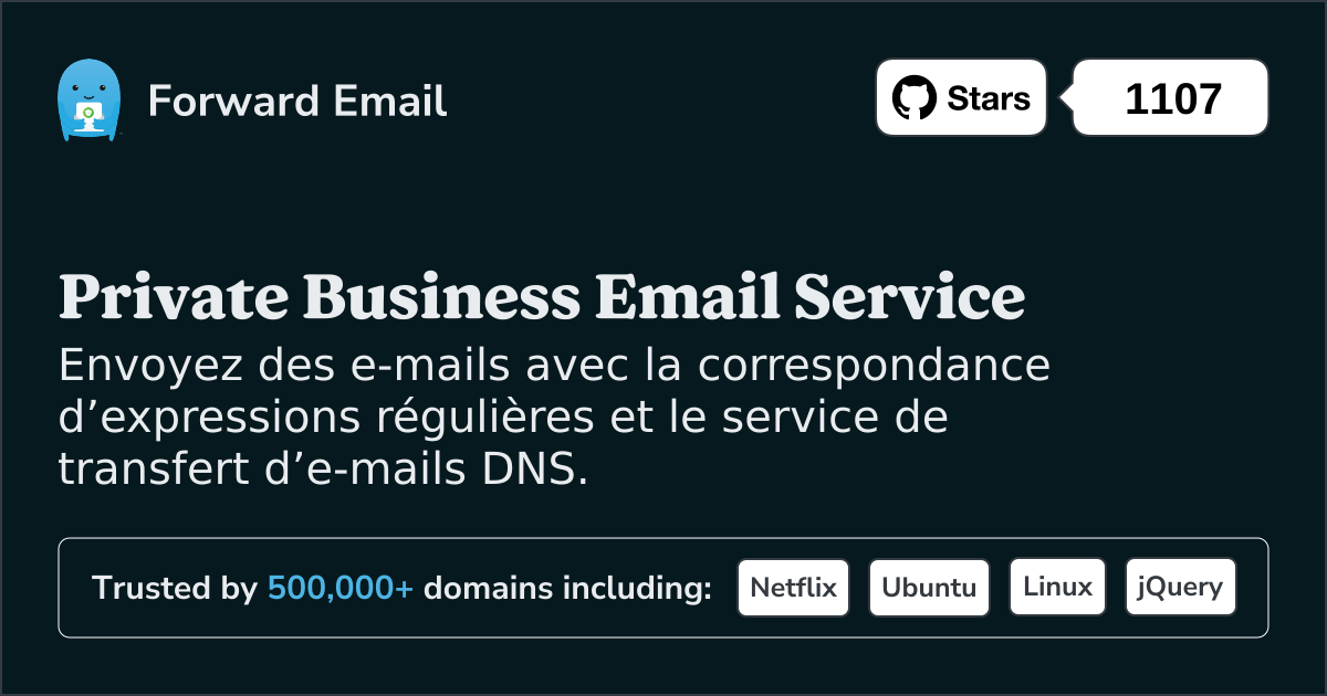 Expression régulière de transfert d'e-mails pour les domaines personnalisés