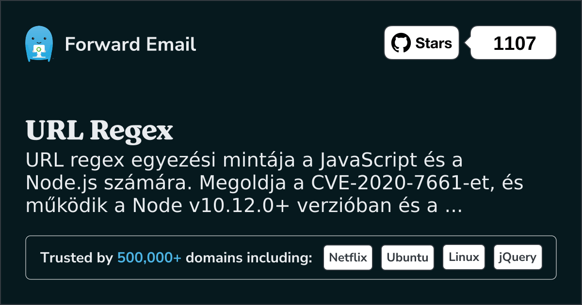 URL Regex JavaScript és Node.js